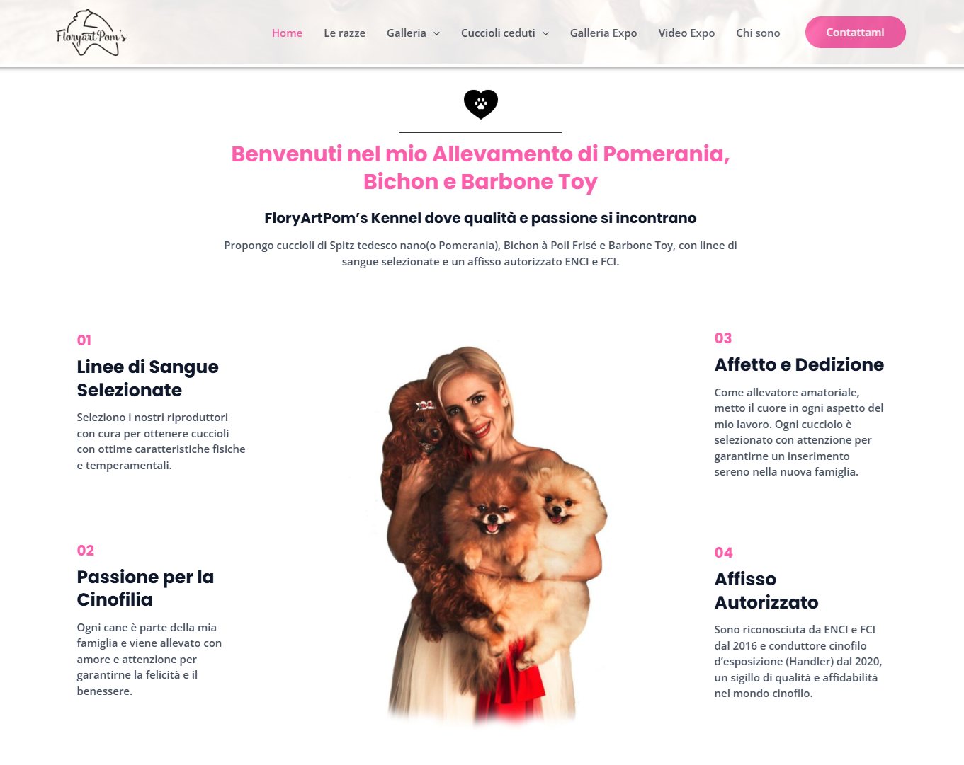 Screenshot of FloryartPom's website