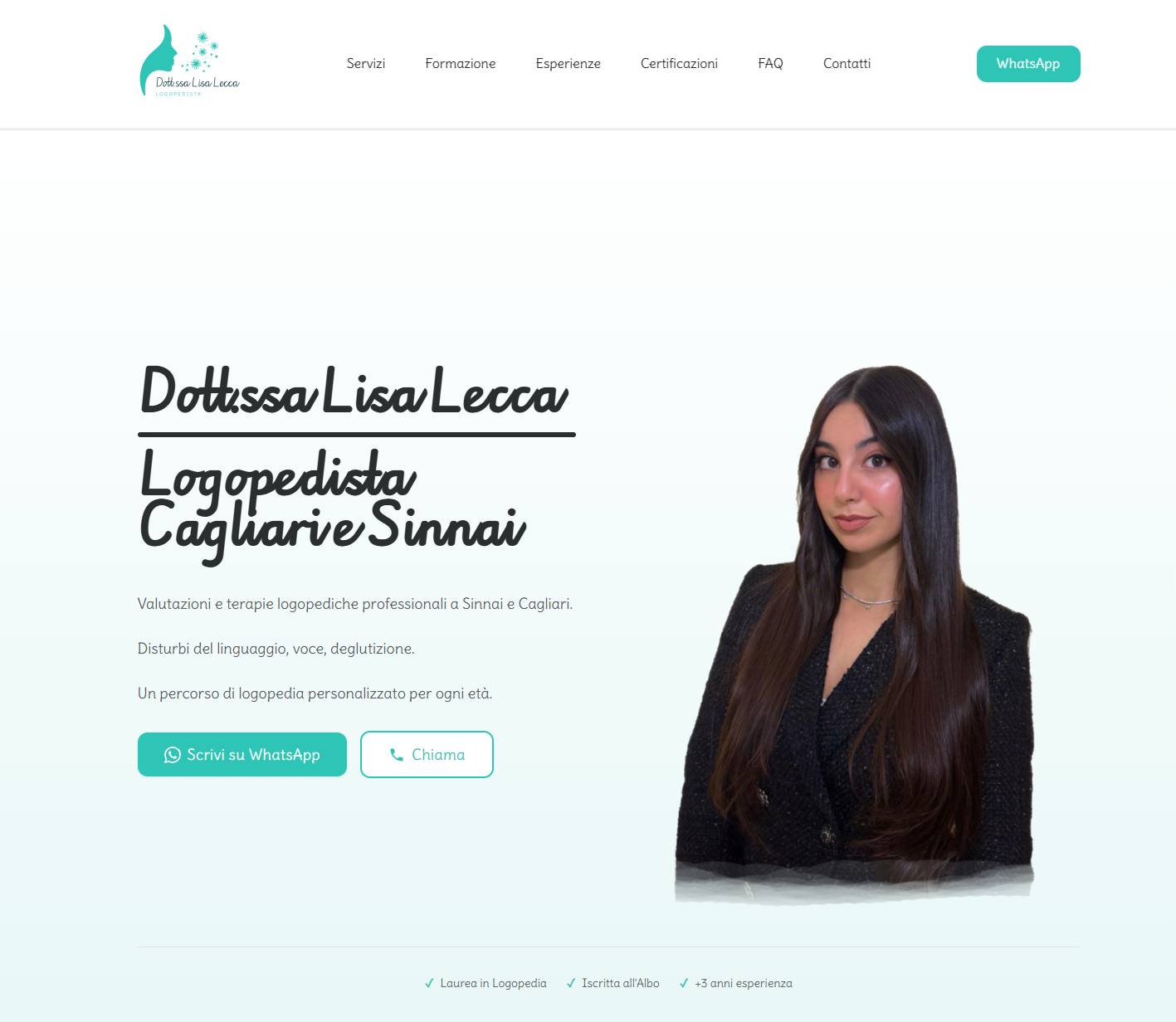Screenshot of Lisa Lecca Logopedista website